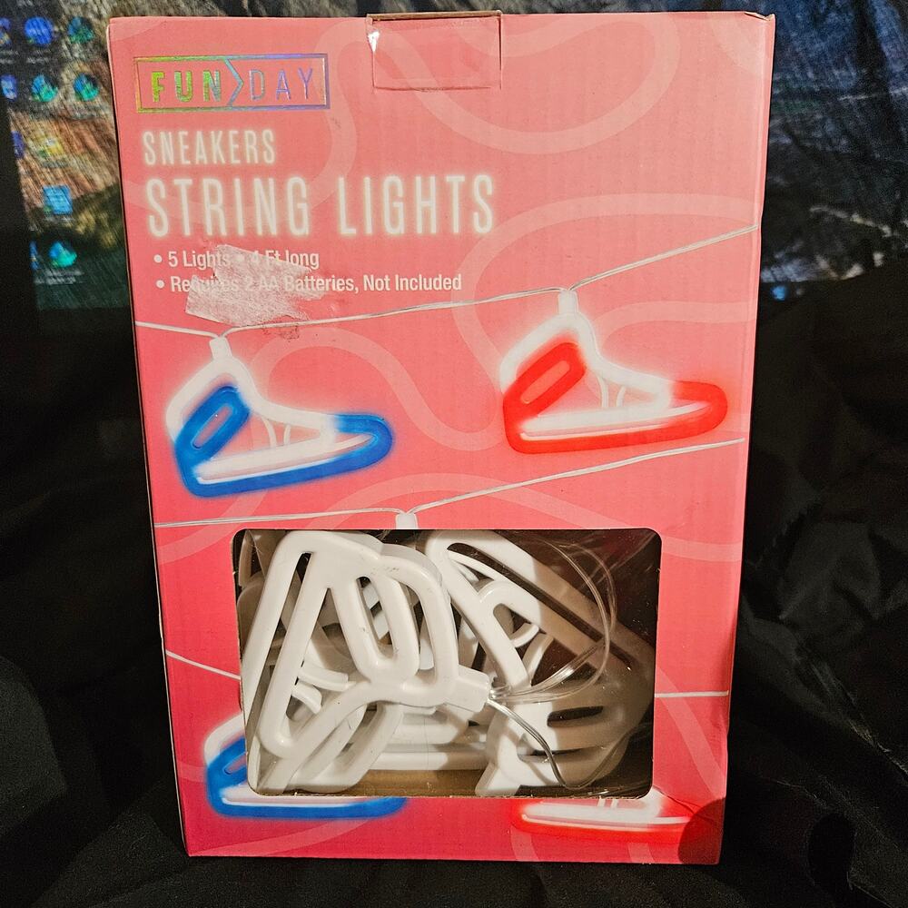 Fun Day Sneakers String Lights 4ft long 5 lights